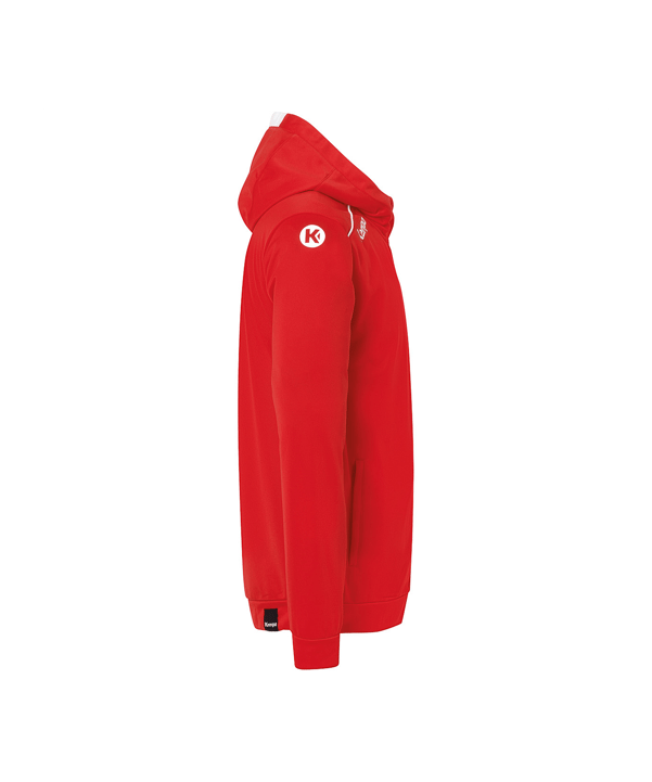 Kempa Player Kapuzenjacke Kids Rot Weiss F03 - rot