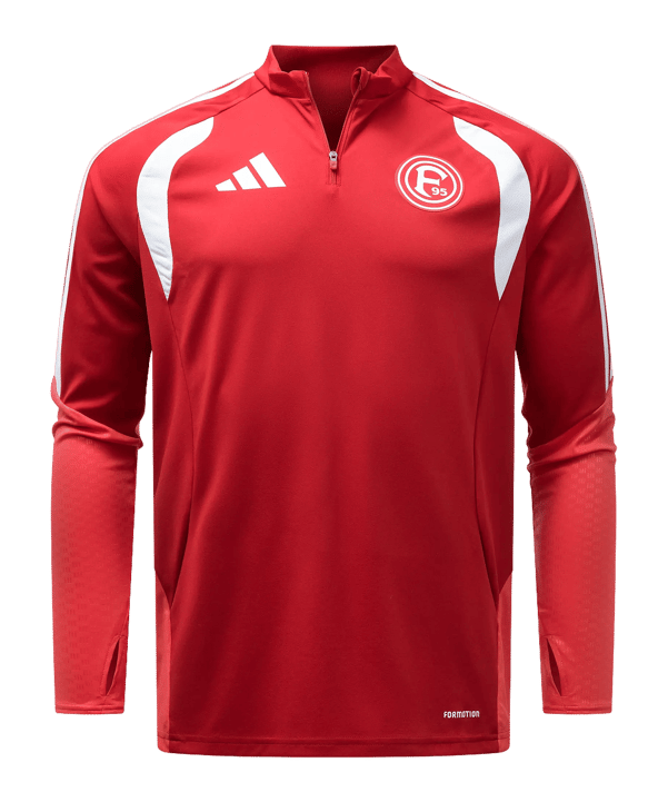 adidas Fortuna Düsseldorf Training Half Zip Top Rouge - rouge