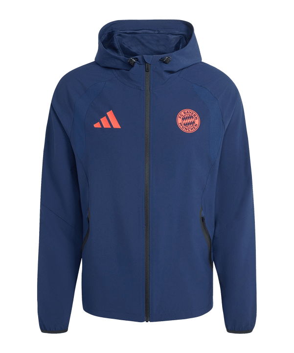 adidas FC Bayern München Tiro Travel Windbreaker Blu - blu