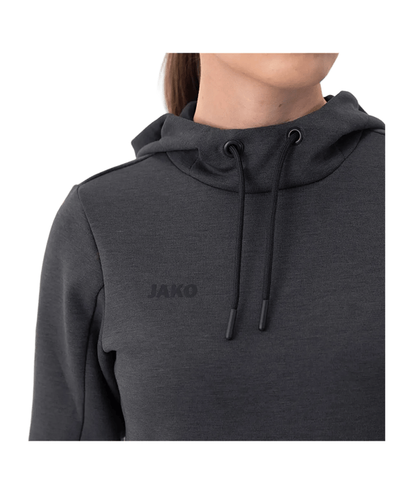 JAKO Premium Basic Sweatshirt à capuche Femmes Gris C021 - gris
