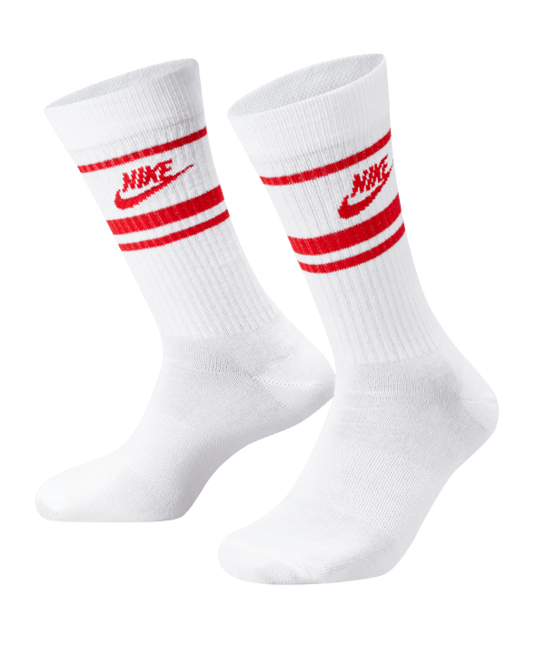 Nike Essential Crew Stripe Socken 3er Pack F102 - weiss