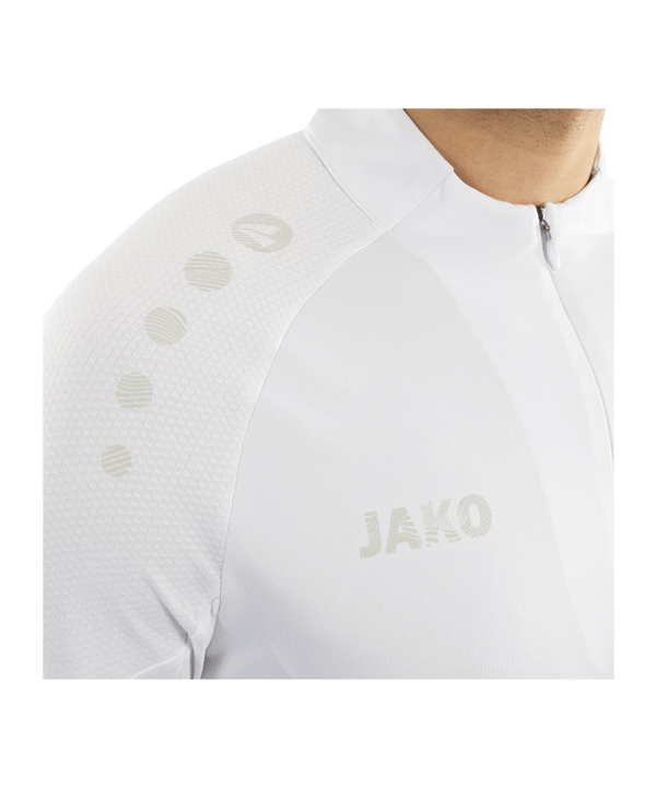 JAKO ZipTop Light Flow Sweatshirt Weiß F0 - weiss
