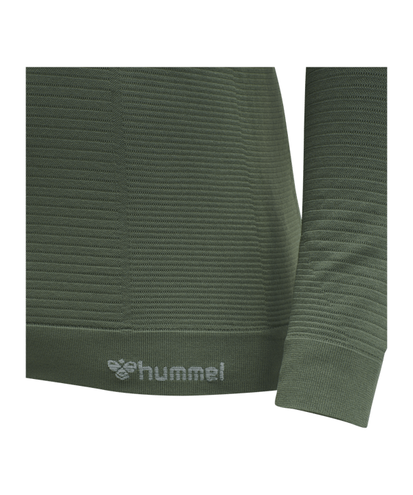 Hummel hmlstroke Seamless HalfZip Sweatshirt F6173 - gruen