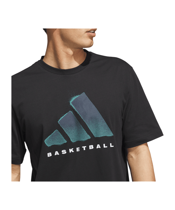 adidas Basketball Graphic T-Shirt Schwarz - schwarz