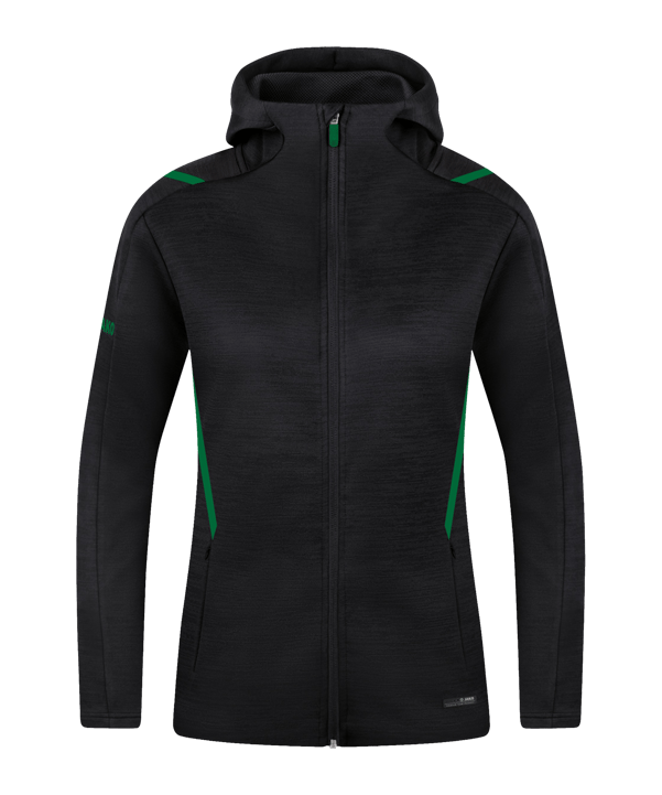 JAKO Challenge Freizeit Kapuzenjacke Damen F503 - schwarz