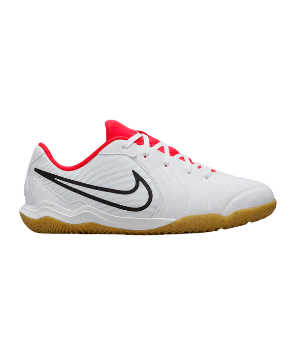 Nike Jr Tiempo Legend X Academy IC Halle Ready Kids Weiss Schwarz Rot F100 - weiss