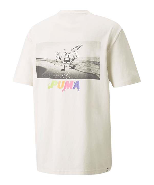 PUMA Downtown Graphic T-Shirt Beige F088 - beige