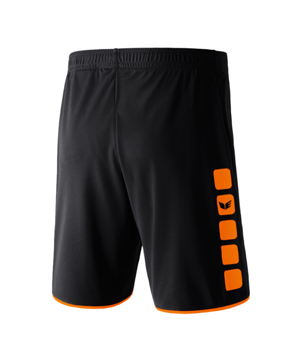 Erima 5-Cubes Short Schwarz Orange - schwarz