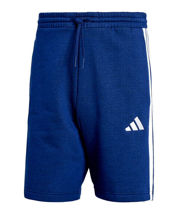adidas Essentials Three Stripes Fleece Pantaloncini Blu - blu