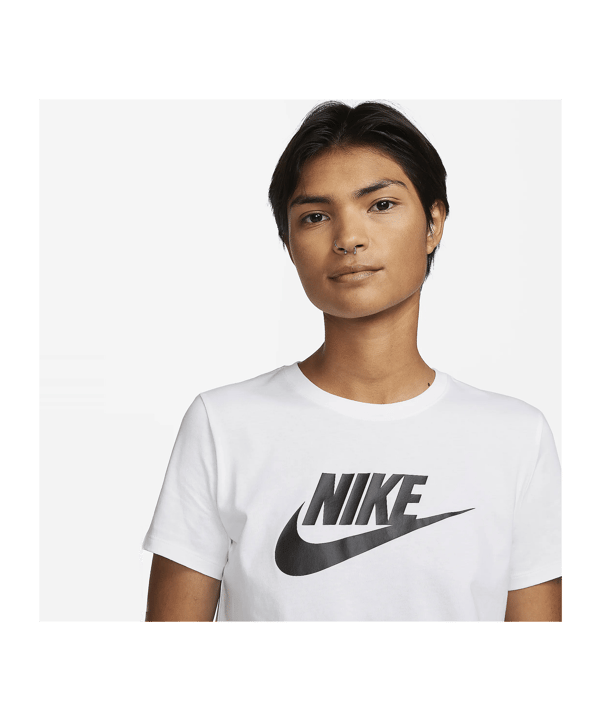 Nike Essentails Logo T-Shirt Damen Weiss F100 - weiss