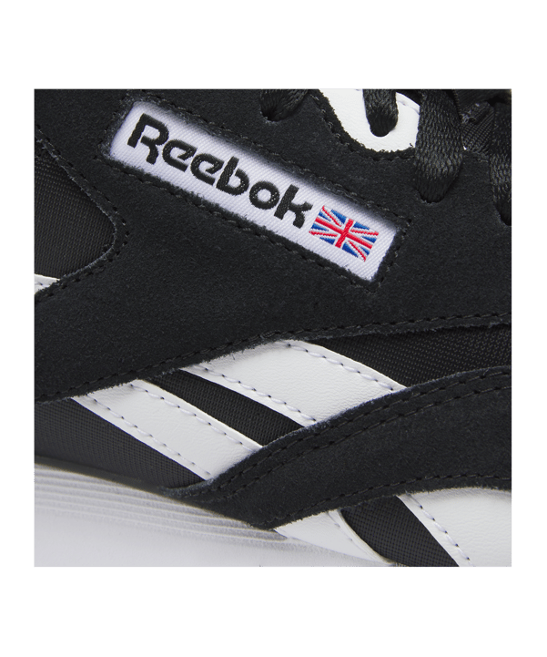 Reebok CL Nylon Schwarz Weiss - schwarz
