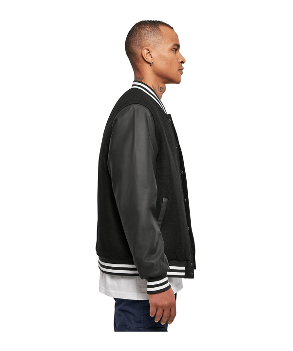 Urban Classic Big U College Jacke Schwarz - schwarz