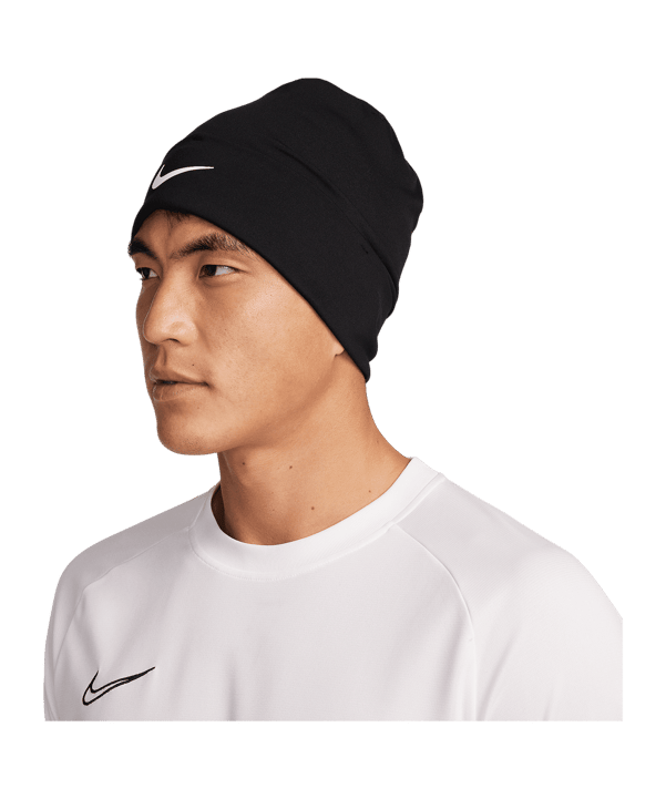 Academy Peak Cuff Beanie Schwarz Weiss F010 - schwarz