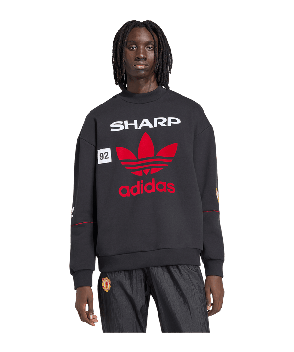 adidas Manchester United 90 Sweatshirt Schwarz - schwarz