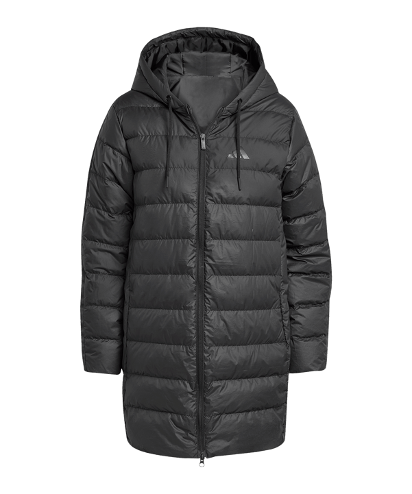 adidas Essentials 3 Stripes Parka Giacca Donna Nero - nero