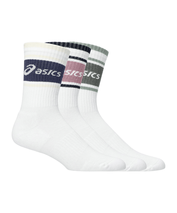 Asics Logo Crew 3er Pack Calze Blu - blu