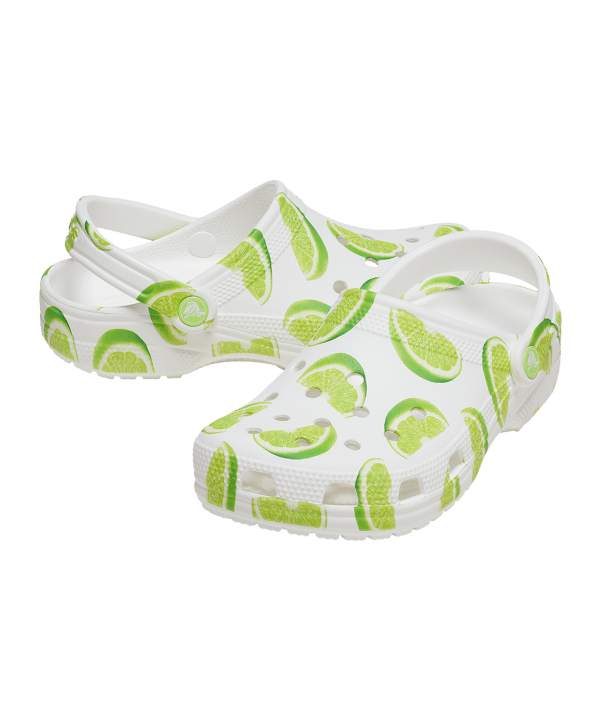 Crocs Classics Fresh Fruits Clog Badelatsche Grün - gruen