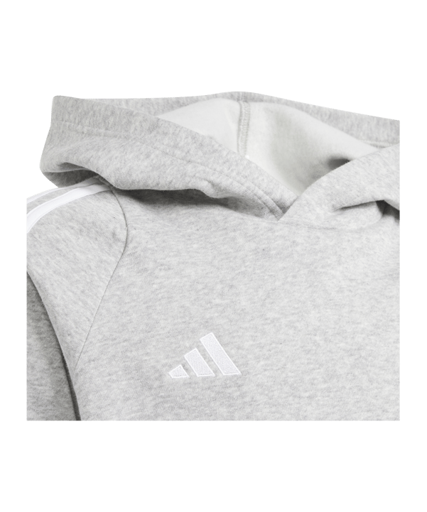 adidas Tiro 24 Hoody Kids Grau Weiss - grau