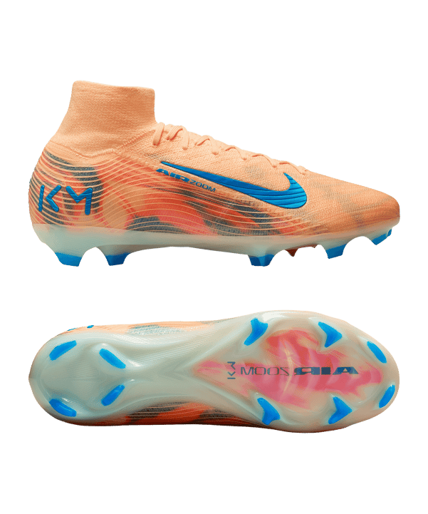 Nike Air Zoom Mercurial Superfly X Elite FG Kylian Mbappe Signature Orange F801 - orange