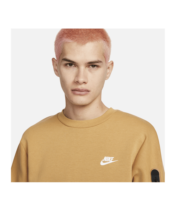Nike Tech Fleece Crew Sweatshirt Gold F722 - gold