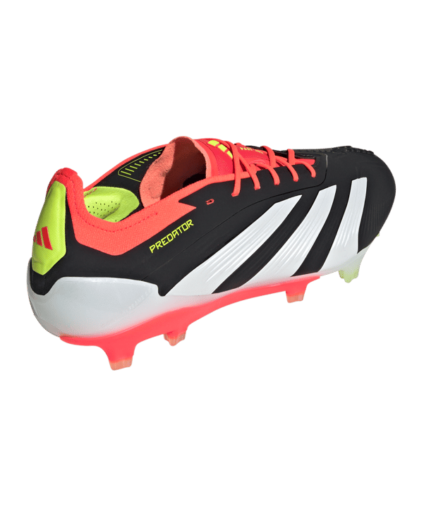 adidas Predator Elite FG Solar Energy Schwarz Weiss Rot - schwarz