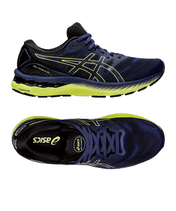 Asics Gel-Nimbus 23 Running Blau Gelb F407 - blau
