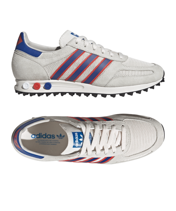 adidas Originals LA Trainer Weiss Blau Rot - weiss