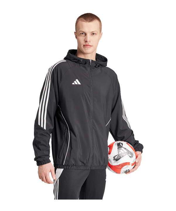 adidas Tiro 24 Windbreaker Schwarz Weiss - schwarz