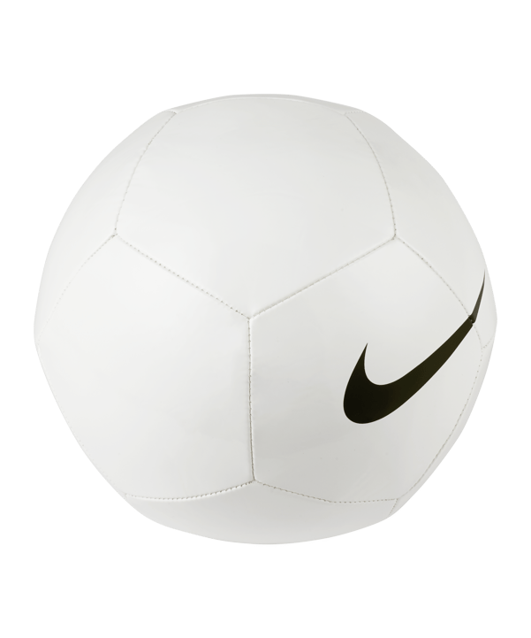 Nike Pitch Team Trainingsball Weiss Schwarz F100 - weiss