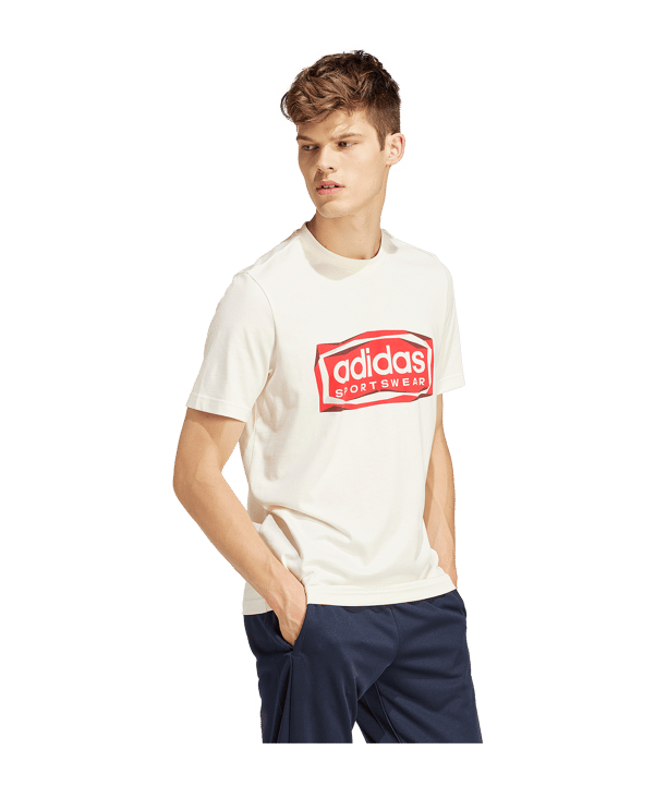 adidas Folded Graphic T-Shirt Weiß - weiss