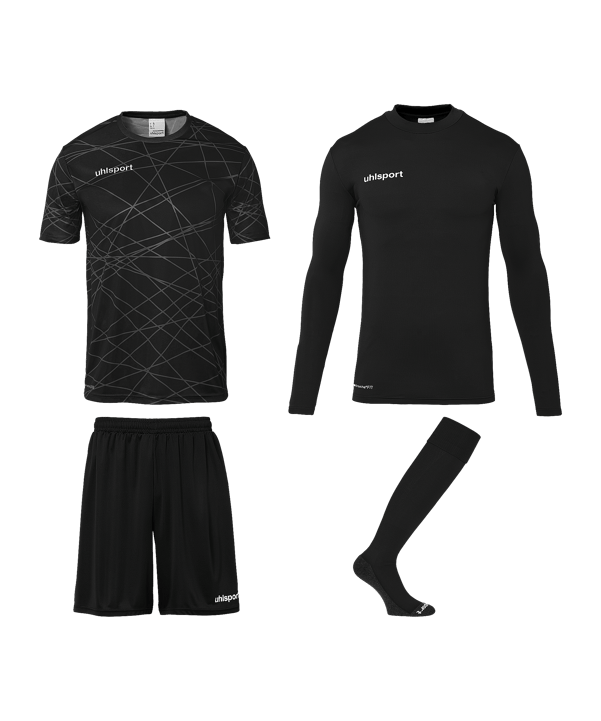 uhlsport Trikot Set Kids Schwarz F001 - schwarz