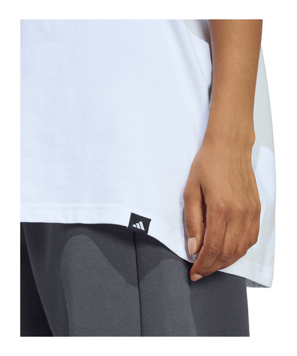 adidas Sodt Side Oversized T-Shirt Damen Weiß - weiss