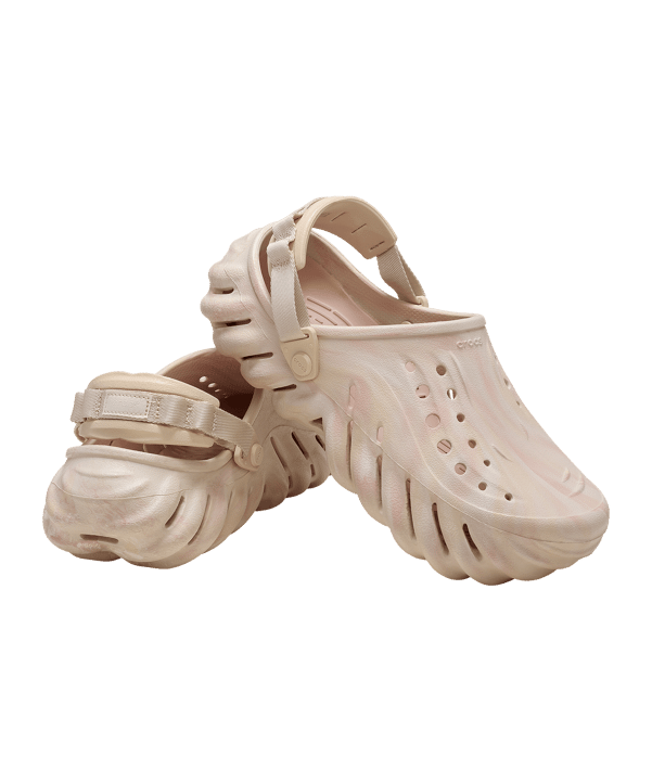 Crocs Echo Marbled Clog Badelatsche Rosa - rosa