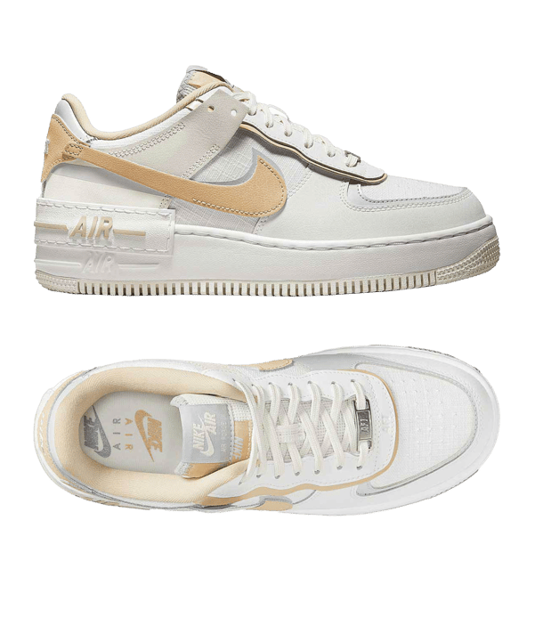 Nike Air Force 1 Shadow Damen Weiss Grau F100 - weiss