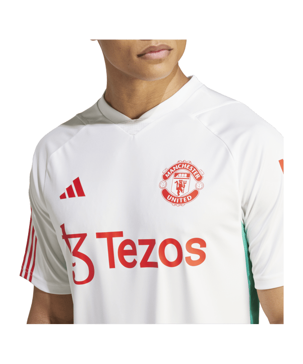 adidas Manchester United Trainingsshirt Weiss - weiss