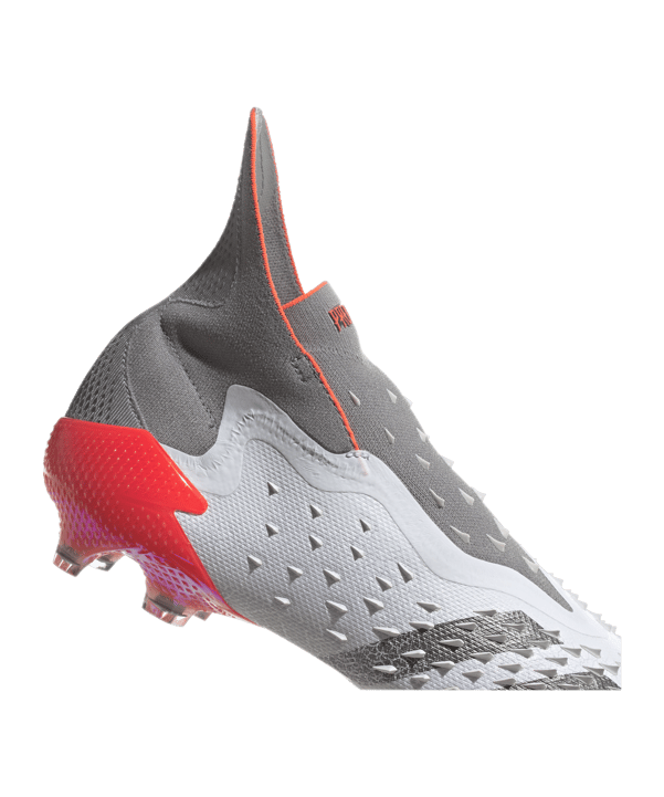 adidas Predator FREAK+ FG White Spark Weiss Grau Rot - weiss