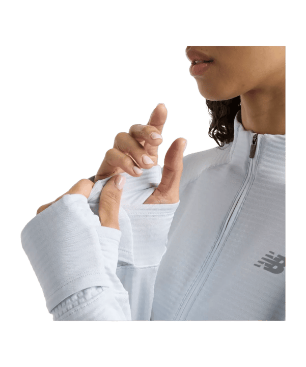 New Balance Athletics Heat Grid 1/2 Zip Felpa Donna Bianco - bianco