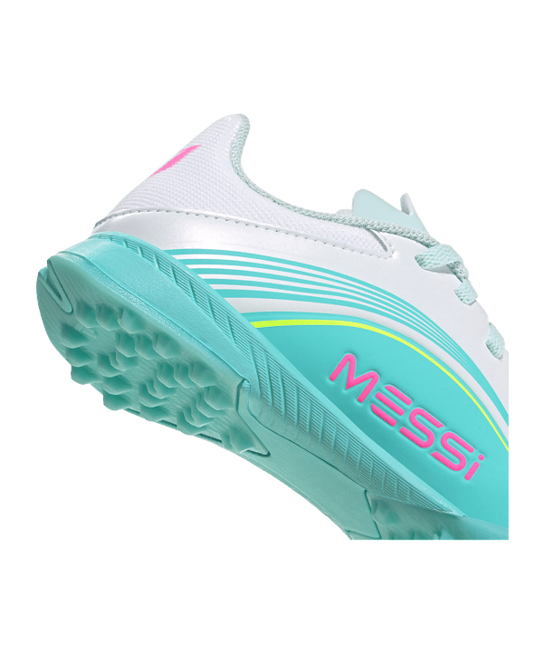 adidas F50 League TF Messi Aurora Radiante Kids Weiß - weiss