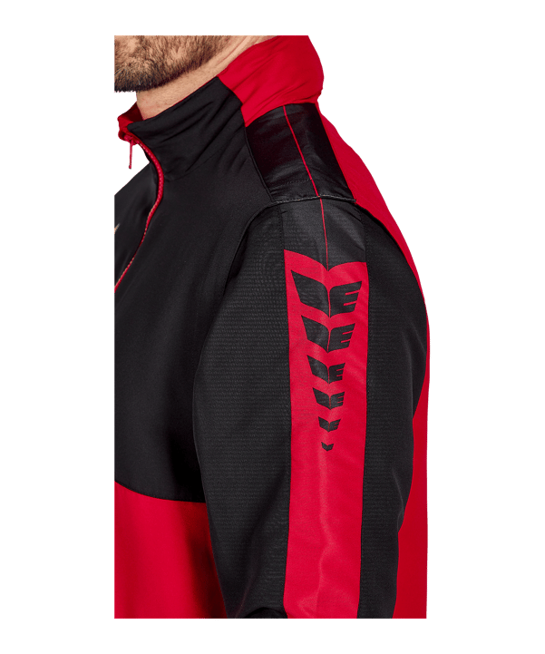 Erima Six Wings Jacke abnehmbare Ärmel Rot Schwarz Schwarz - rot