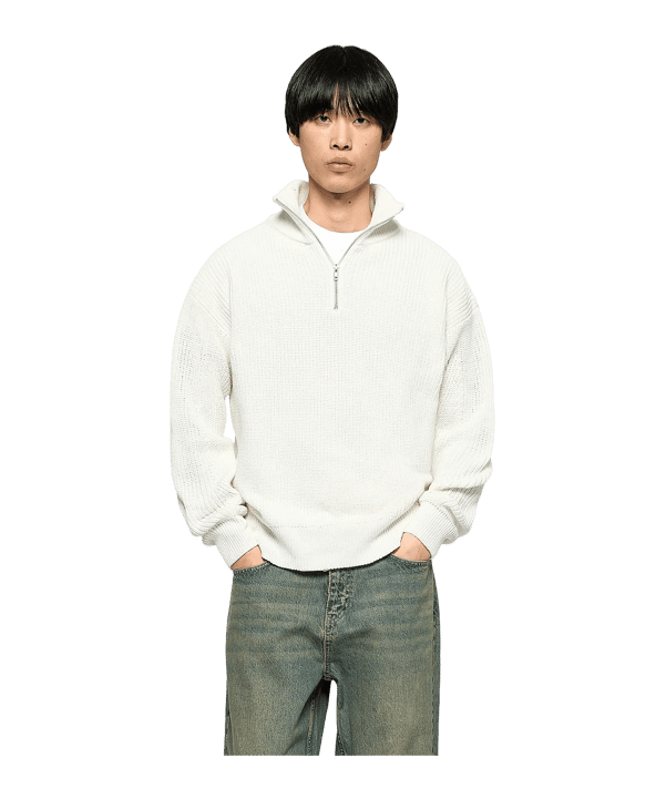 Burocs Half-Zip felpa crema - beige