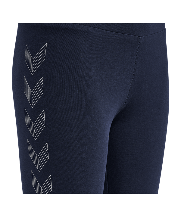 Hummel Move Grid Cotton Leggings Kids Blau F7026 - blau