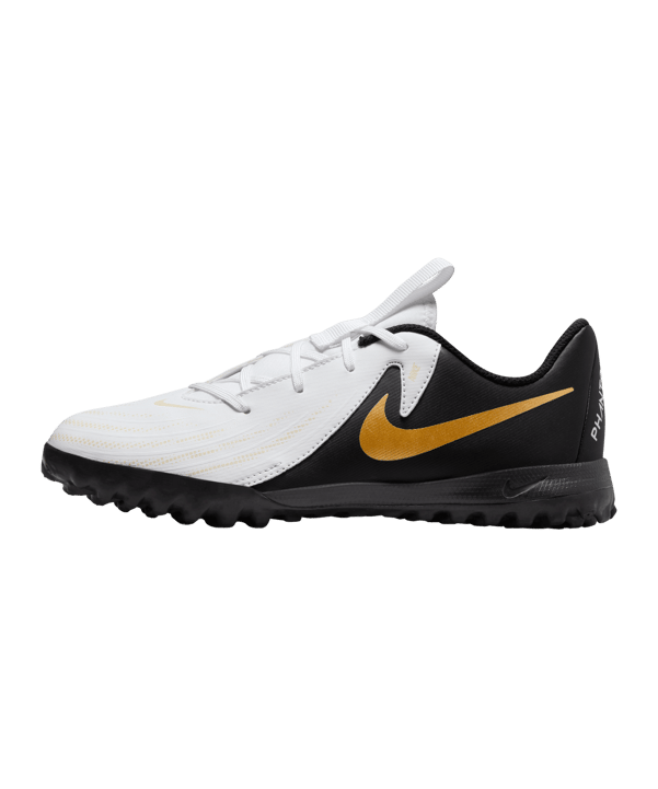 Nike Jr Phantom GX II Academy TF Kids Mad Ready Weiss Schwarz Gold F100 - weiss