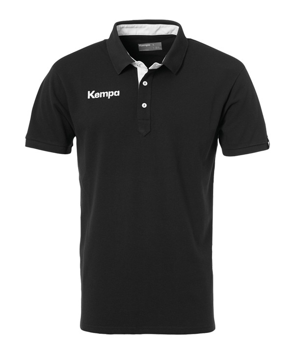 Kempa Prime Poloshirt Grau Schwarz F02 - schwarz