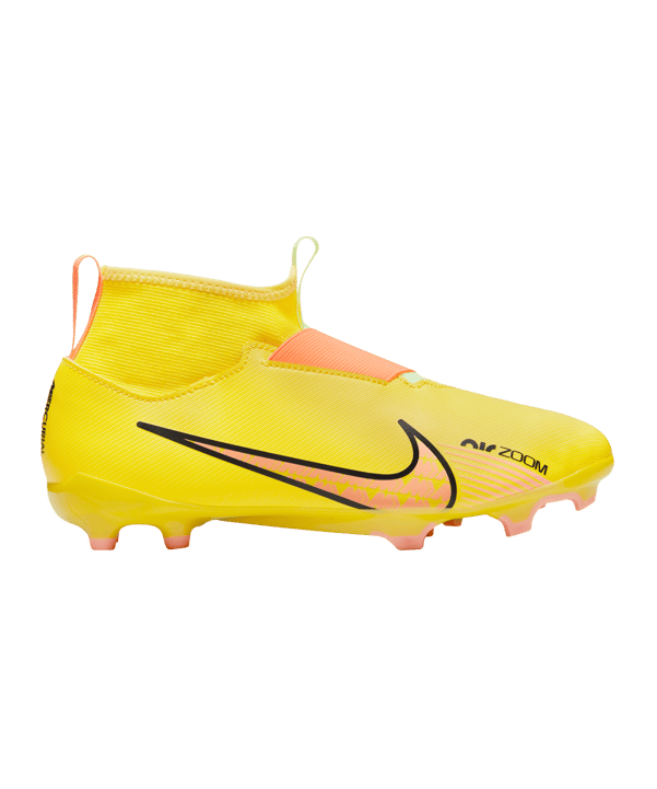 Nike Jr Air Zoom Mercurial Superfly IX Academy FG/MG Kids Lucent Gelb Rosa F780 - gelb