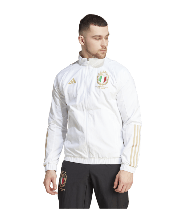 adidas Italien 125 Trainingsjacke Weiss - weiss