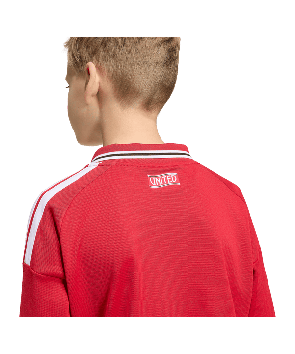 adidas Manchester United Trikot Langarm Home 2026/2027 Kinder Rot - rot
