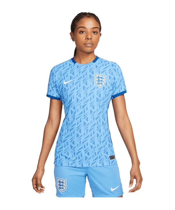 Nike England Auth. Trikot Away Frauen WM 2023 Damen Blau Weiss F462 - blau