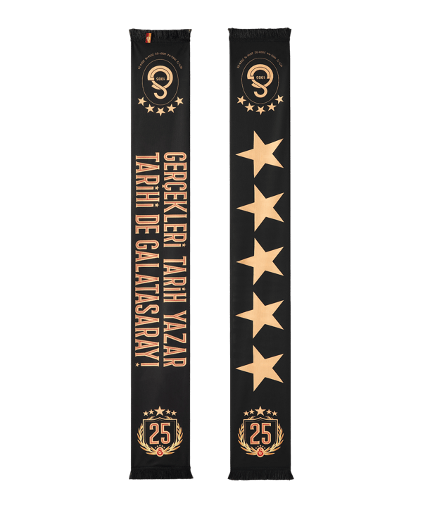 Galatasaray Istanbul Galatasaray Istanbul 5 Stars Schal Schwarz - schwarz