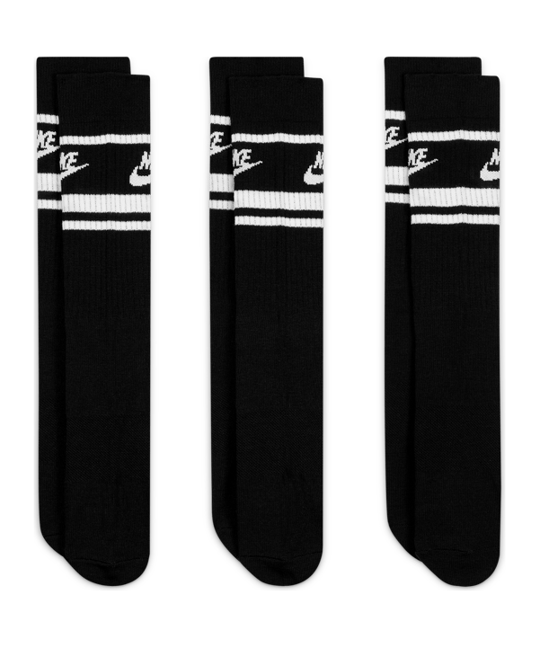 Nike Essential Crew Stripe Socken 3er Pack F010 - schwarz
