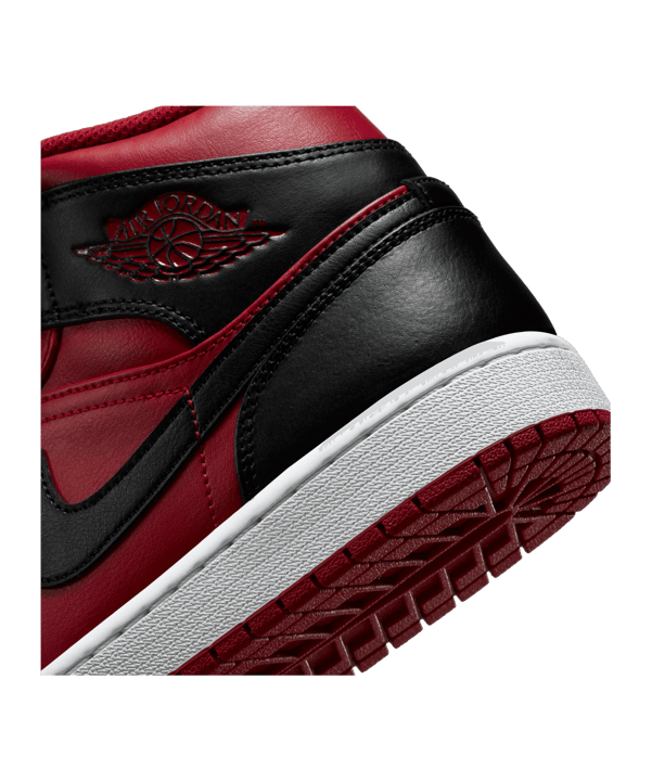 Jordan Air 1 Mid Rot Schwarz Weiss F660 - rot